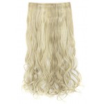 Extensie de par cu 5 Clips On delux dubla usor ondulata de 60 cm, Blond Deschis Ash Cod ZR273HT88